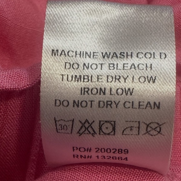 Canvas Wide Leg Pant Size Large Pink Elastic Waist Adjustable Drawstring Flowy - Picture 5 of 10